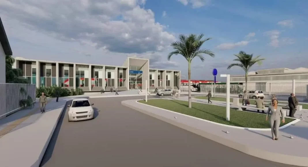 maqueta nueva estación de ferrocarriles en la ciudad de Curicó