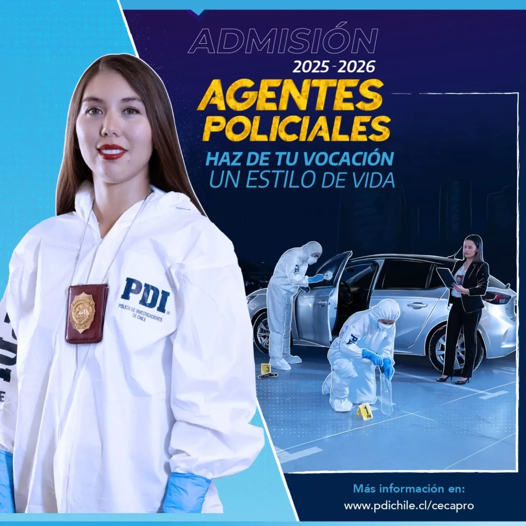 PDI invita a postular al cargo de “Agente Policial” en apoyo a la labor investigativa y de control migratorio